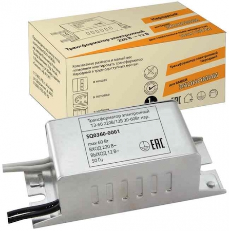 TDM ELECTRIC SQ0360-0001 Трансформатор электронный ТЭ-60 220В/12В 20-60Вт нар.